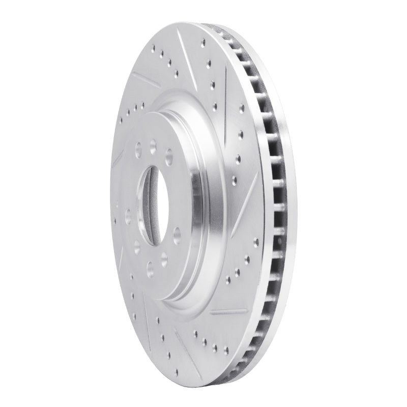 R1 Concepts R1 06-16 Buick Lucerne Front Right Drilled & Slotted Silver Brake Rotor