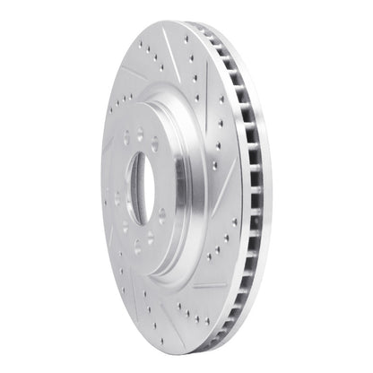 R1 Concepts R1 06-16 Buick Lucerne Front Right Drilled & Slotted Silver Brake Rotor