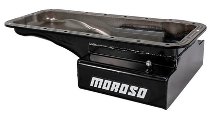 Moroso Ford 352-428 FE (w/Front Sump) Kicked Out Road Race Baffled 8qt 6in Steel Oil Pan