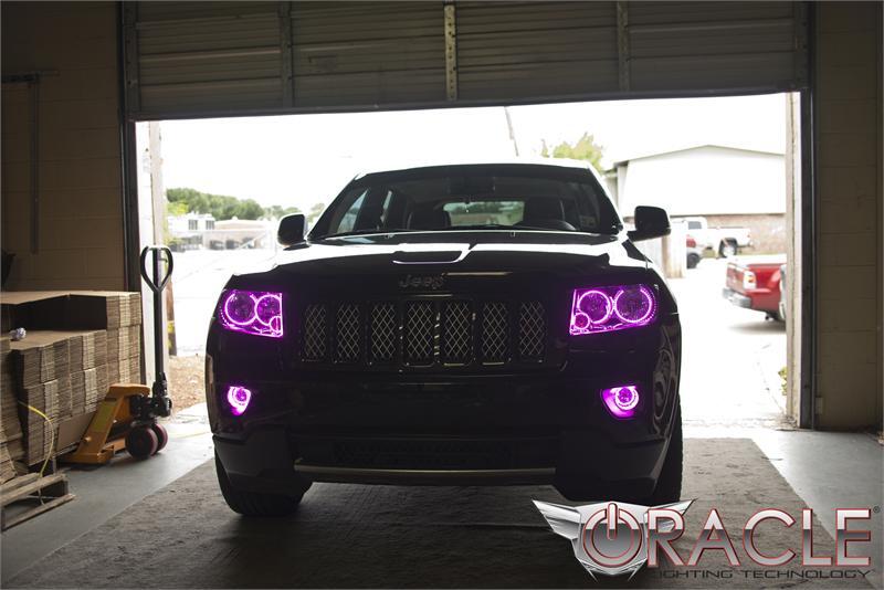 ORACLE Lighting Oracle Jeep Grand Cherokee 11-13 Triple Halo Kit - ColorSHIFT w/o Controller