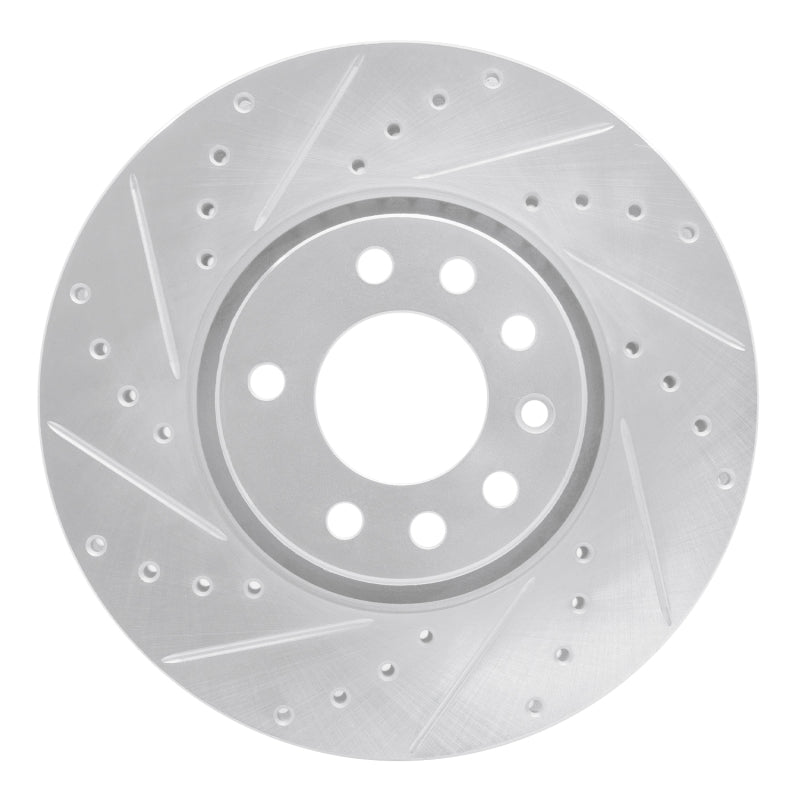 R1 Concepts R1 03-11 Cadillac BLS (Mexico) Front Left Drilled & Slotted Silver Brake Rotor