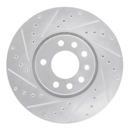 R1 Concepts R1 03-11 Cadillac BLS (Mexico) Front Left Drilled & Slotted Silver Brake Rotor