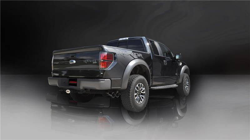 CORSA Performance Corsa 2011-2014 Ford F-150 Raptor 6.2L V8 145in Wheelbase Black Xtreme Cat-Back Exhaust