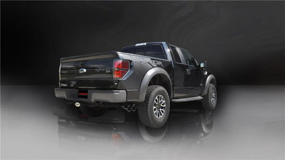 CORSA Performance Corsa 2011-2014 Ford F-150 Raptor 6.2L V8 145in Wheelbase Black Xtreme Cat-Back Exhaust