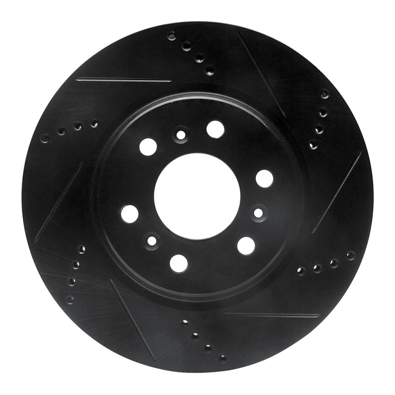 R1 Concepts R1 06-09 Buick Terraza Front Right Drilled & Slotted Black Brake Rotor