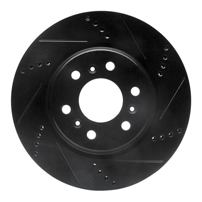 R1 Concepts R1 06-09 Buick Terraza Front Right Drilled & Slotted Black Brake Rotor
