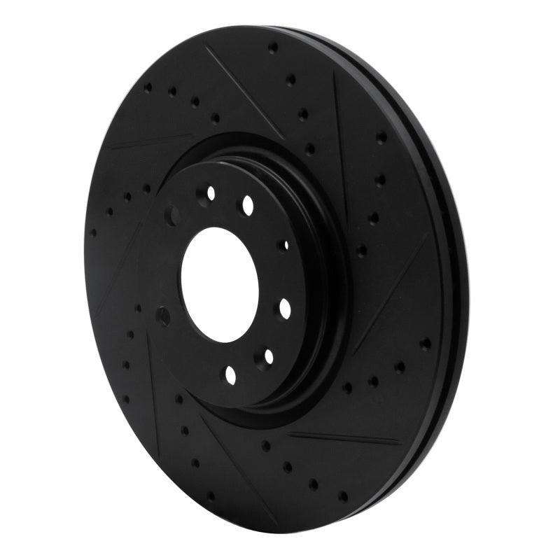 R1 Concepts R1 06-07 Mazda 6 Front Right Drilled & Slotted Black Brake Rotor