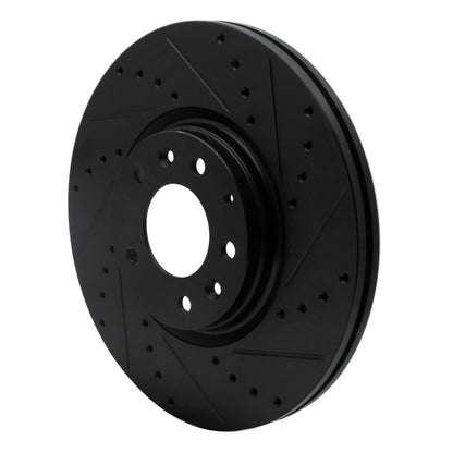 R1 Concepts R1 06-07 Mazda 6 Front Right Drilled & Slotted Black Brake Rotor