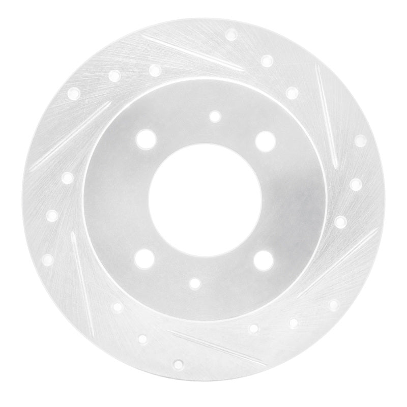R1 Concepts R1 97-06 Hyundai Elantra Rear Right Drilled & Slotted Silver Brake Rotor