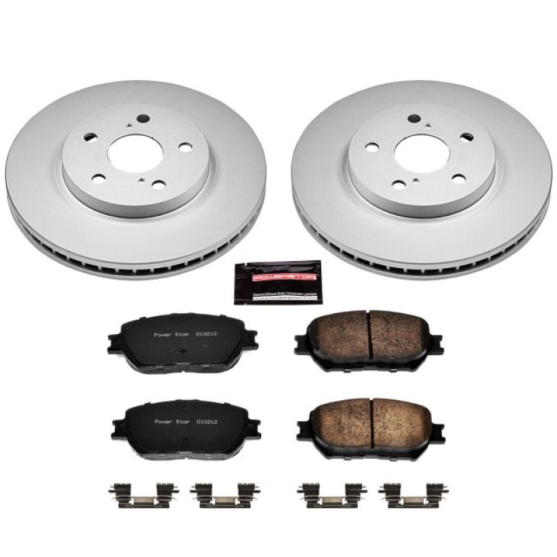 PowerStop Power Stop 2002 Toyota Camry Front Z17 Evolution Geomet Coated Brake Kit