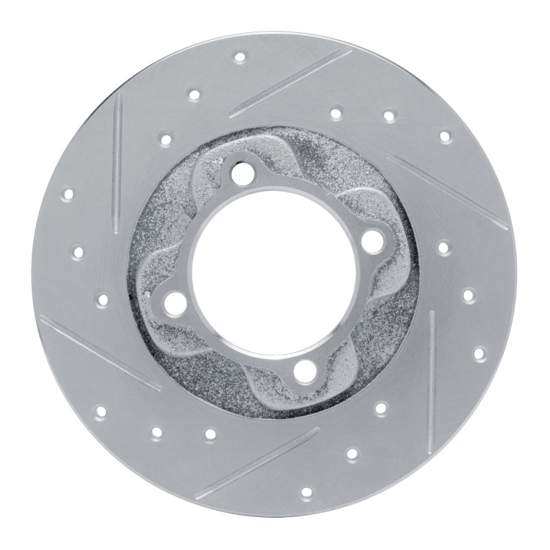 R1 Concepts R1 81-85 Mazda GLC Front Left Drilled & Slotted Silver Brake Rotor