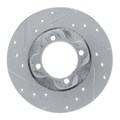 R1 Concepts R1 81-85 Mazda GLC Front Left Drilled & Slotted Silver Brake Rotor
