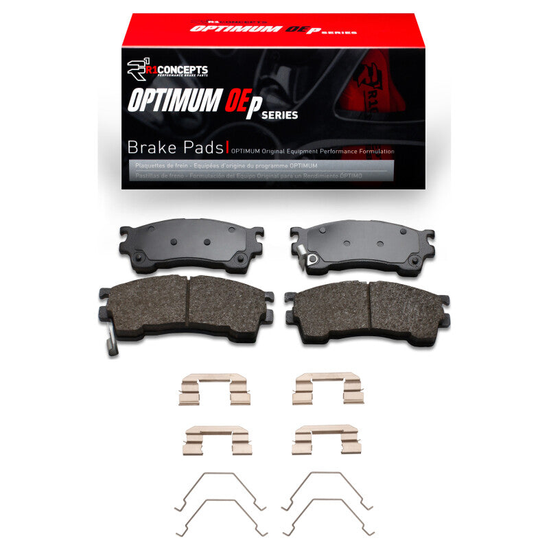 R1 Concepts R1 98-03 Mazda Protege5 Front Optimum OE Pads & Hardware Kit