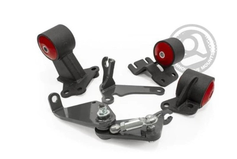 Innovative Mounts Innovative 90-93 Integra B-Series Black Steel Mounts 85A Bushings (Auto to Manual Hydro Actuator)