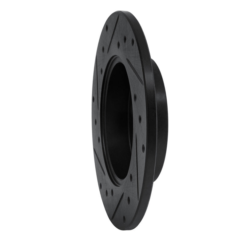 R1 Concepts R1 83-90 Toyota Tercel Front Right Drilled & Slotted Black Brake Rotor