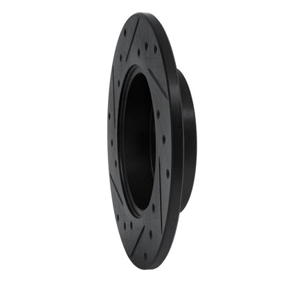 R1 Concepts R1 83-90 Toyota Tercel Front Right Drilled & Slotted Black Brake Rotor