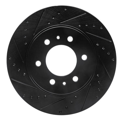 R1 Concepts R1 09-09 Ford F-150 4WD Front Left Drilled & Slotted Black Brake Rotor