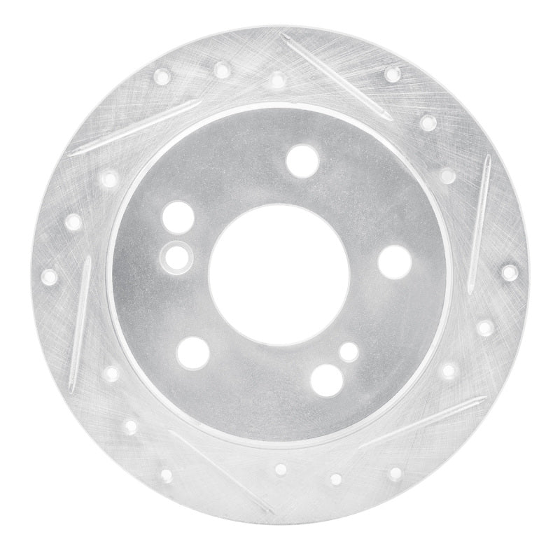 R1 Concepts R1 83-95 Mercedes-Benz 300CE Rear Right Drilled & Slotted Silver Brake Rotor