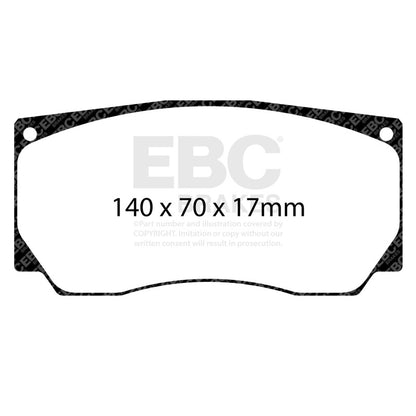 EBC Racing Alcon TPCCAR20 (4420) D61 SR-21 Sintered Race Brake Pads