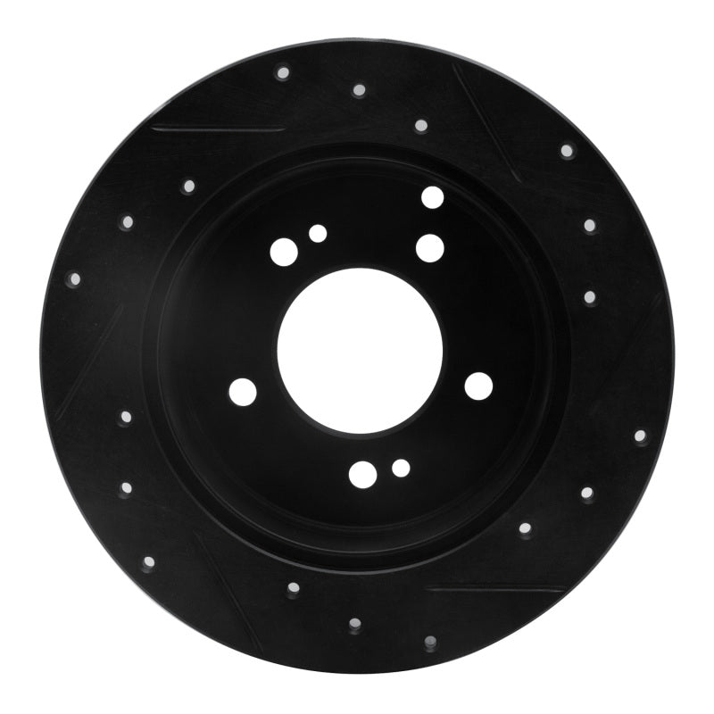 R1 Concepts R1 07-12 Kia Rondo (USA) Rear Left Drilled & Slotted Black Brake Rotor