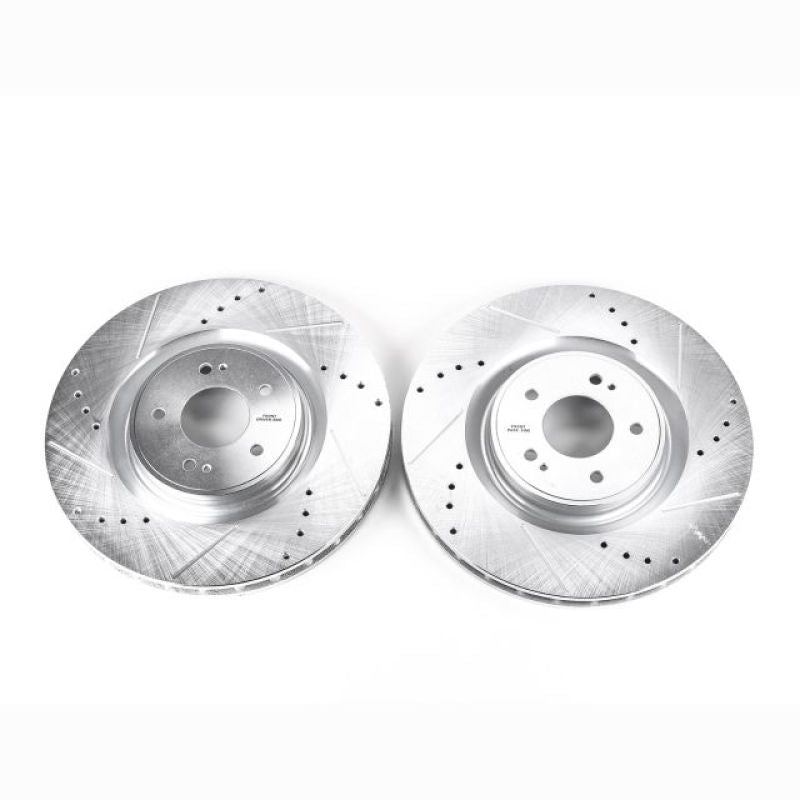 PowerStop Power Stop 2008 Mitsubishi Lancer Front Evolution Drilled & Slotted Rotors - Pair