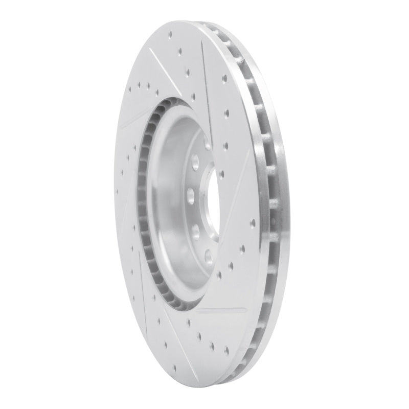 R1 Concepts R1 05-25 Audi Q3 Front Left Drilled & Slotted Silver Brake Rotor