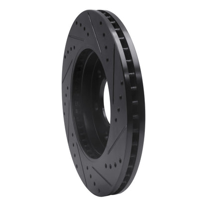 R1 Concepts R1 02-06 Ford Expedition Front Left Drilled & Slotted Black Brake Rotor