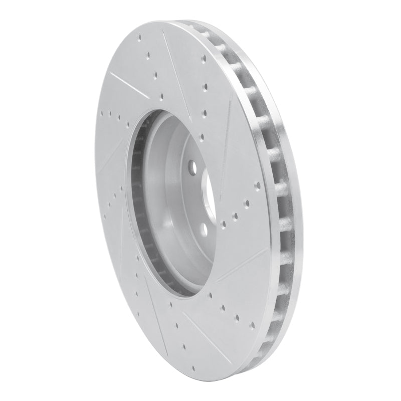 R1 Concepts R1 15-23 Mercedes-Benz C400 Front Left Drilled & Slotted Silver Brake Rotor