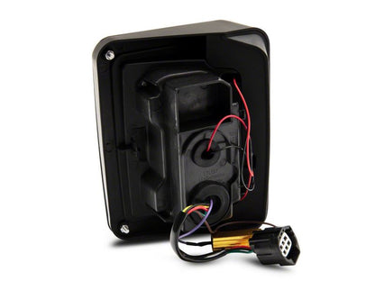 Raxiom 07-18 Jeep Wrangler JK Axial Series LED Tail Lights- Black Housing (Clear Lens)