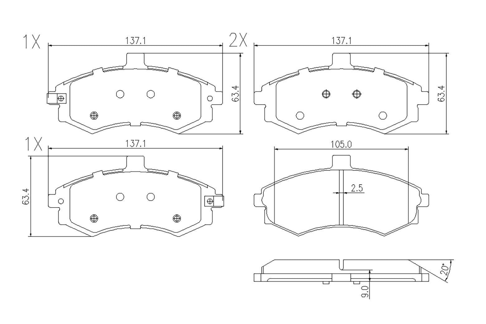 BOGAP Y8210117 Brake Pad Set, Disc Brake | ML Performance Car Parts
