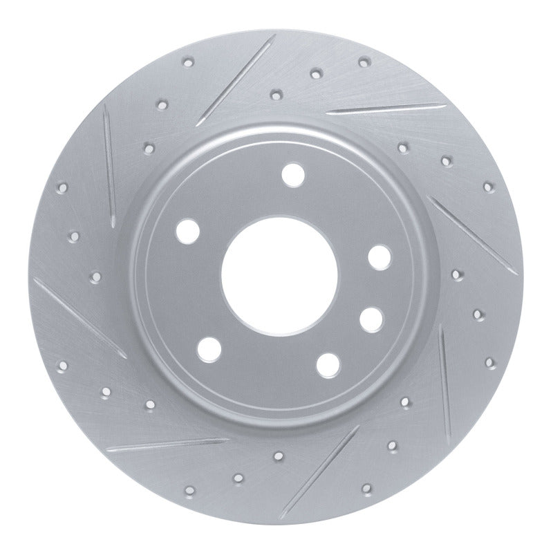 R1 Concepts R1 17-25 Chrysler Grand Caravan Rear Left Drilled & Slotted Silver Brake Rotor