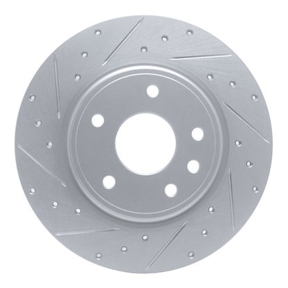 R1 Concepts R1 17-25 Chrysler Grand Caravan Rear Left Drilled & Slotted Silver Brake Rotor