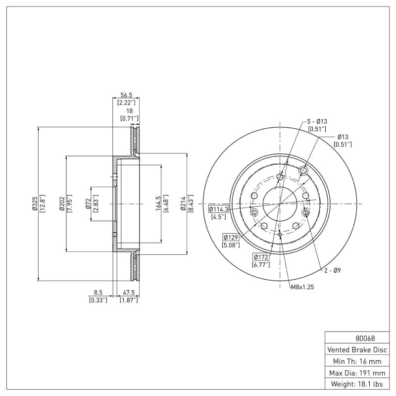 DFC 07-15 Mazda CX-9 Rear Brake Rotor