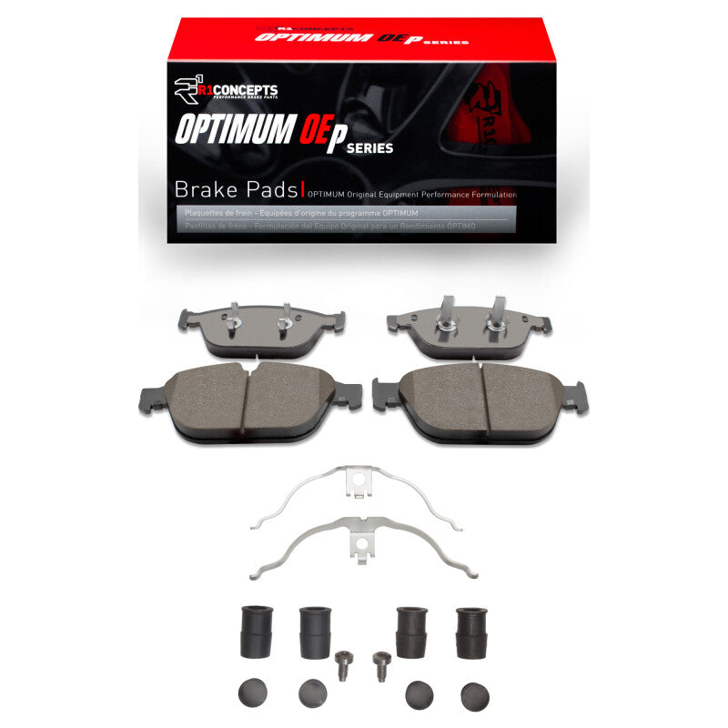 R1 Concepts R1 11-18 Audi A8 Front Optimum OE Pads & Hardware Kit
