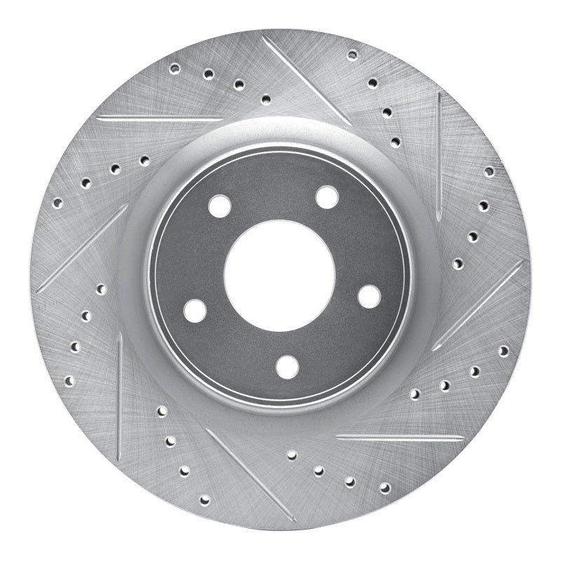 R1 Concepts R1 13-25 Infiniti JX35 Front Right Drilled & Slotted Silver Brake Rotor