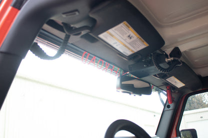 Fishbone Offroad 07-18 Wrangler JK A Pillar Sound Bar Black Paracord Grab Handles