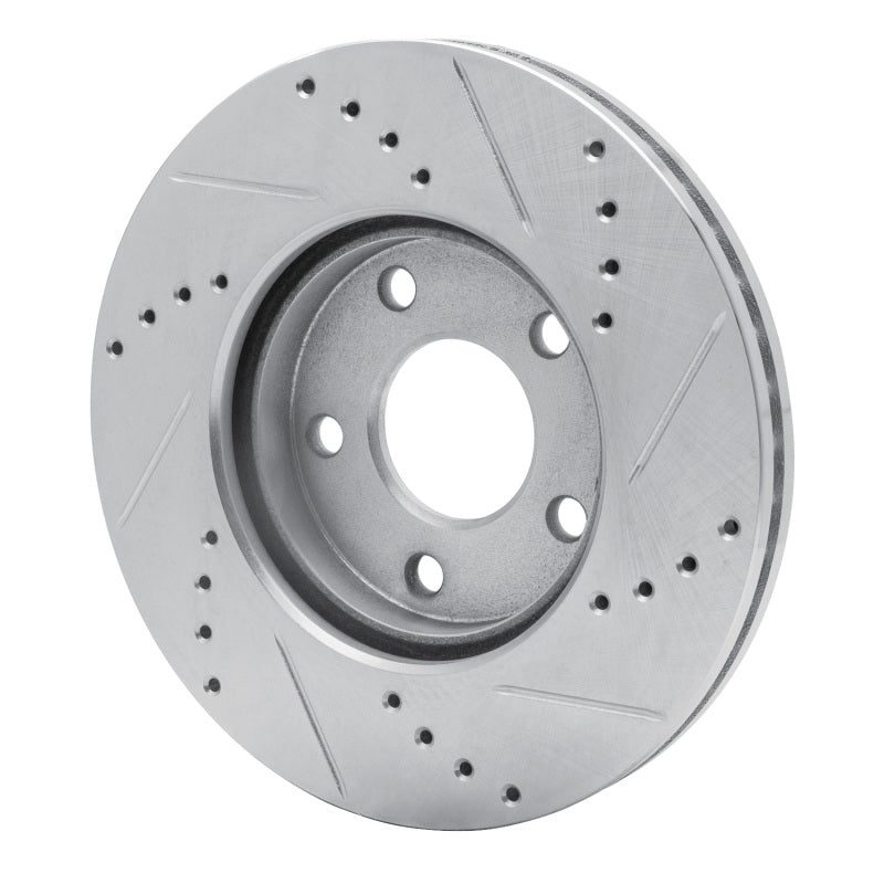 R1 Concepts R1 06-11 Chevrolet HHR Front Left Drilled & Slotted Silver Brake Rotor