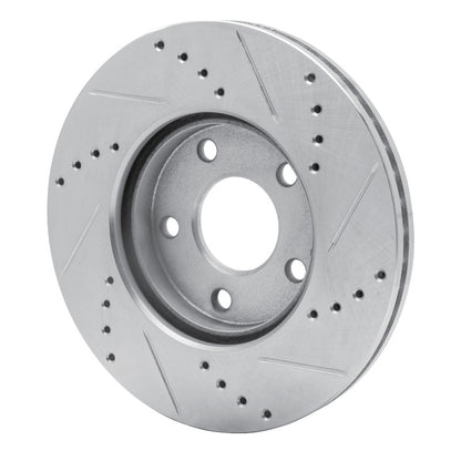 R1 Concepts R1 06-11 Chevrolet HHR Front Left Drilled & Slotted Silver Brake Rotor