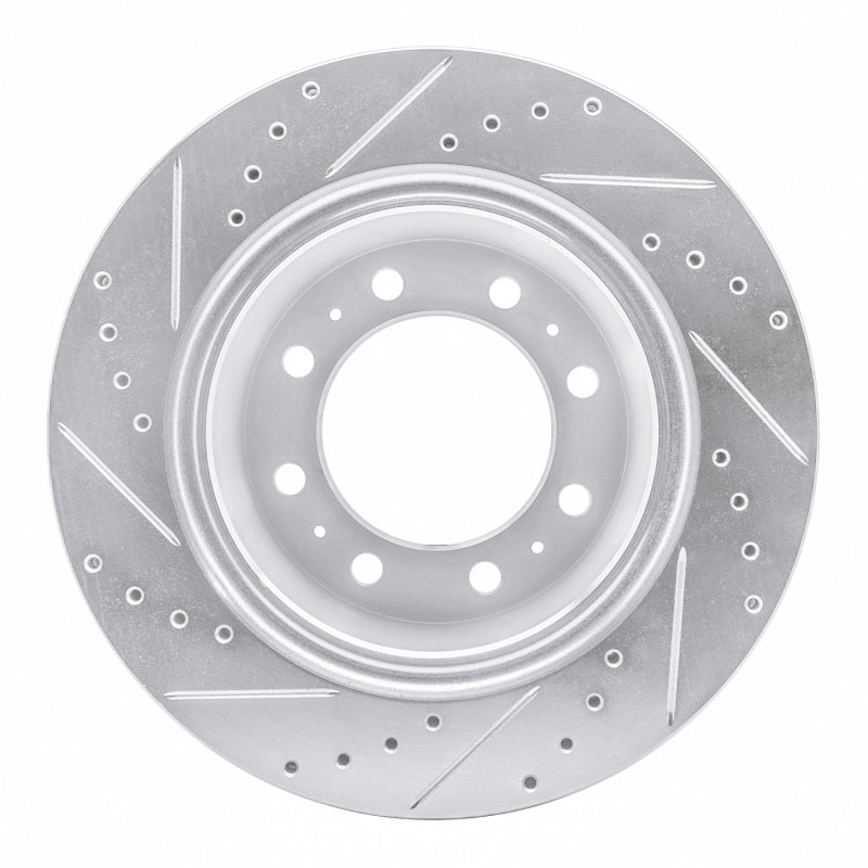 R1 Concepts R1 09-25 Dodge Ram 2500 Rear Right Drilled & Slotted Silver Brake Rotor