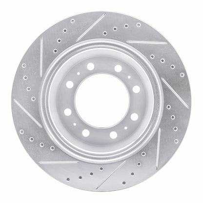 R1 Concepts R1 09-25 Dodge Ram 2500 Rear Right Drilled & Slotted Silver Brake Rotor