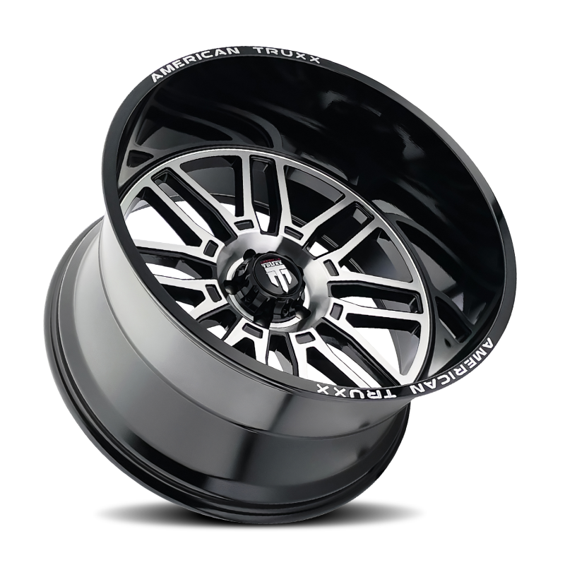 American Truxx AT1915 Restless 24x14 / 8x165.1 BP / -76mm Offset / 125.2mm Hub Gloss Blk Mill Wheel
