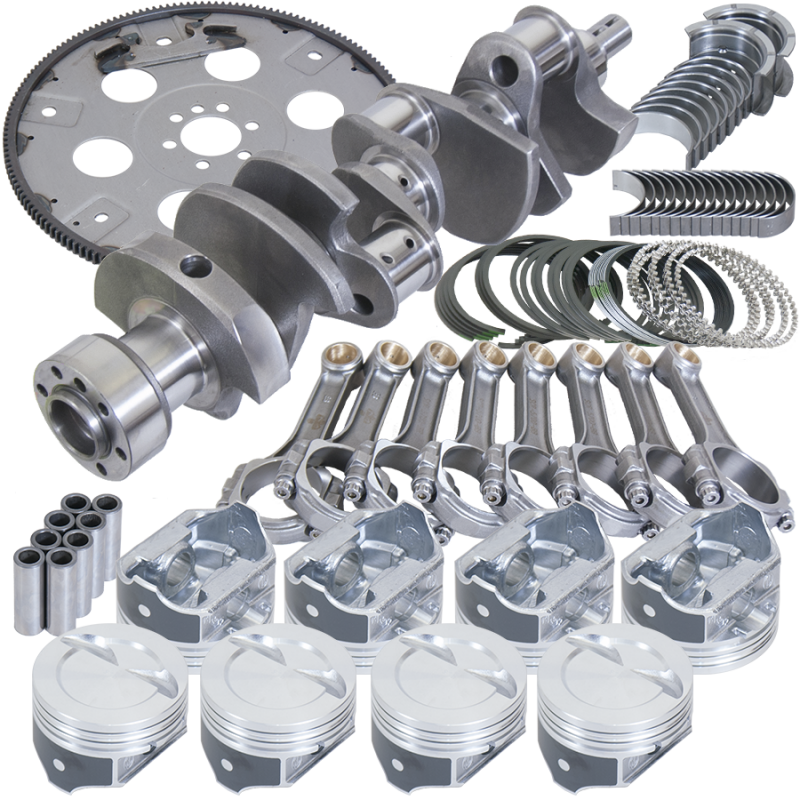 Eagle Chevy 350 1Pc 3.750in Crank 5.700in I-Beam Rods 4.040in Pistons 168 Tooth FP Balanced Assembly
