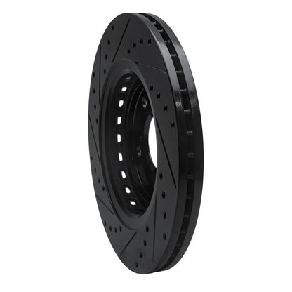 R1 Concepts R1 15-25 Acura MDX Front Right Drilled & Slotted Black Brake Rotor