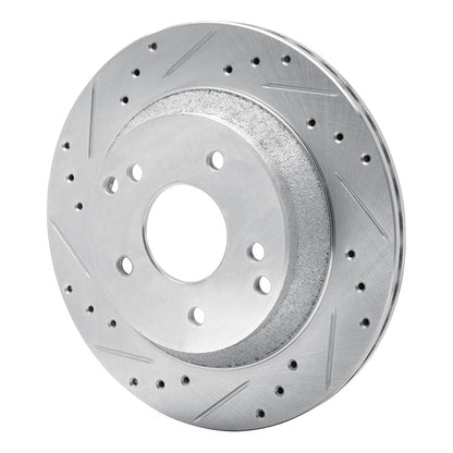 R1 Concepts R1 88-96 Chevrolet Corvette Rear Left Drilled & Slotted Silver Brake Rotor
