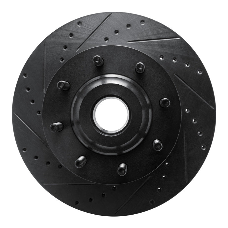 R1 Concepts R1 05-07 Ford F-250 2WD (Super Duty) Front Left Drilled & Slotted Black Brake Rotor