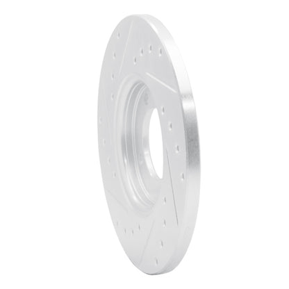 R1 Concepts R1 63-86 Ford Cortina Front Right Drilled & Slotted Silver Brake Rotor