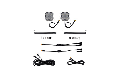 Diode Dynamics Rock Light - Red/White - M8 Add-On 2-Pack