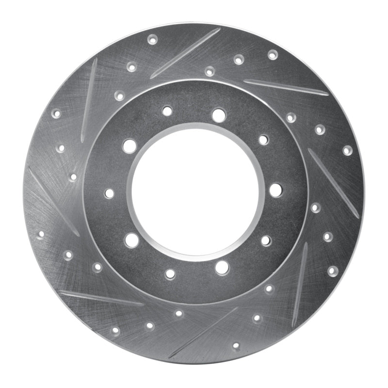 R1 Concepts R1 74-16 Land Rover Range Rover Rear Left Drilled & Slotted Silver Brake Rotor