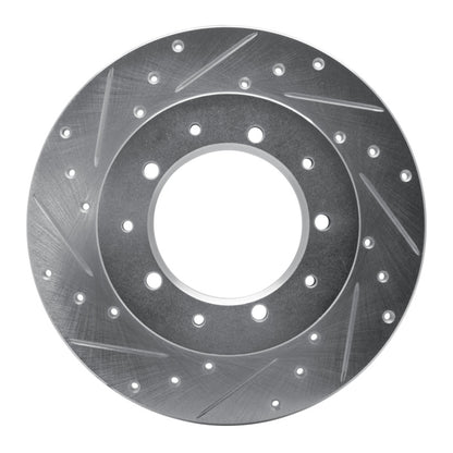 R1 Concepts R1 74-16 Land Rover Range Rover Rear Left Drilled & Slotted Silver Brake Rotor