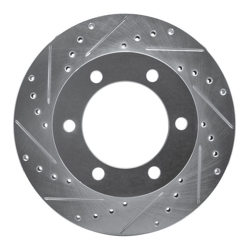 R1 Concepts R1 95-04 Toyota 4Runner Front Left Drilled & Slotted Silver Brake Rotor